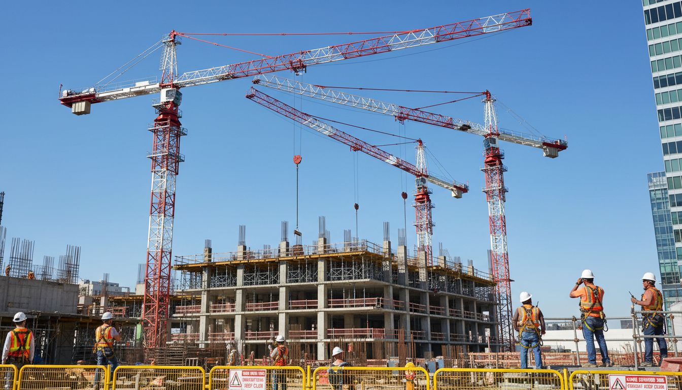 découvrez des conseils pratiques pour gérer efficacement l'interférence des grues sur un chantier et assurer la sécurité et la coordination des opérations.